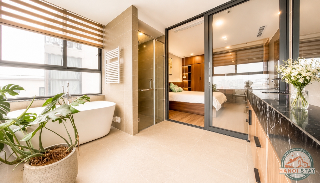 Premier Apartment for rent in Xuan Dieu str, Tay Ho, Big Balcony & Very Nice Furniture 6