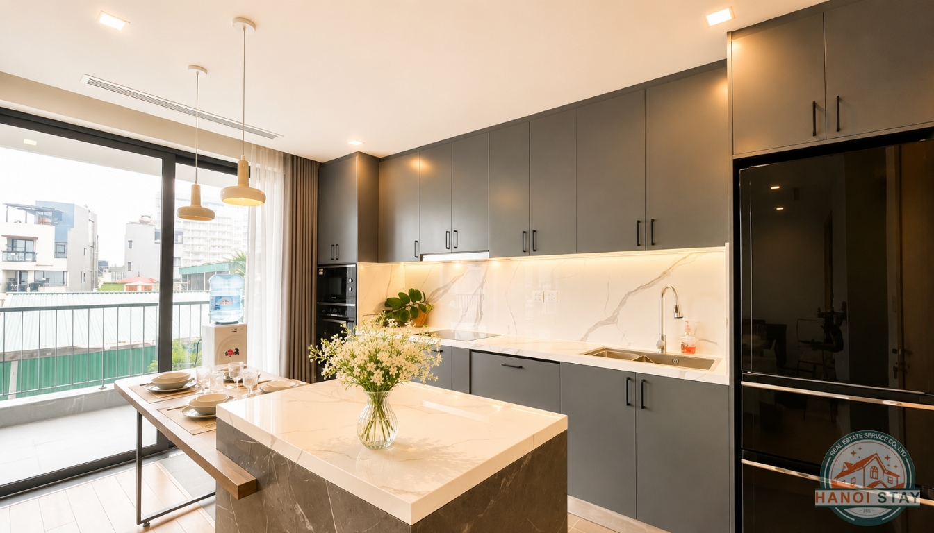 Premier Apartment for rent in Xuan Dieu str, Tay Ho, Big Balcony & Very Nice Furniture 9