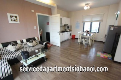 Pretty Bright Two bedroom Apartment for rent in Van Cao street, Ba Dinh