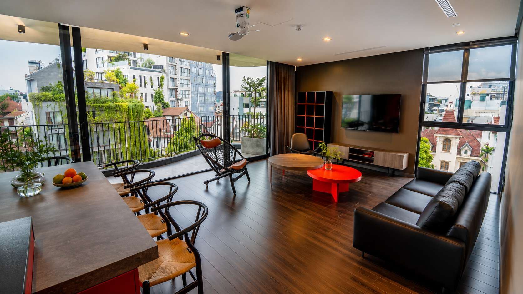 Sleek & Stylish: 3-Bedroom Apartment for Rent in To Ngoc Van with Green Views