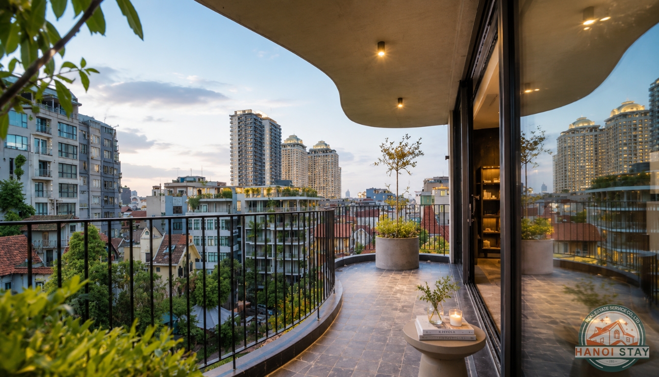 Sleek & Stylish: 3-Bedroom Apartment for Rent in To Ngoc Van with Green Views 1