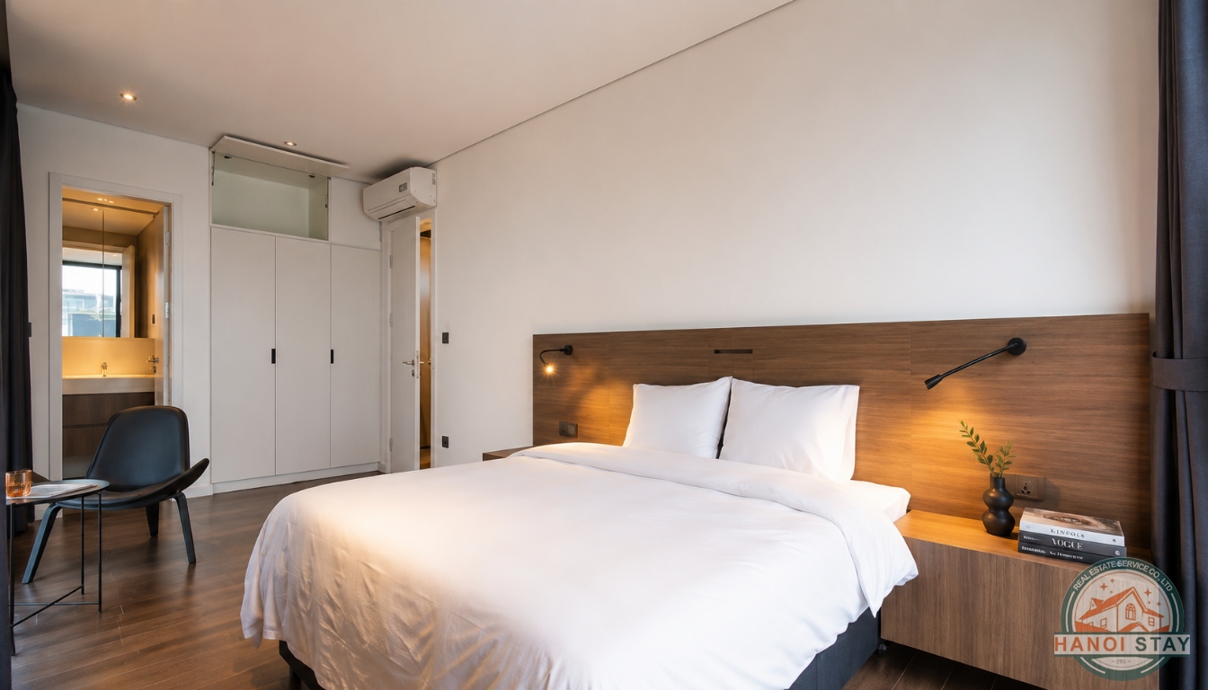 Sleek & Stylish: 3-Bedroom Apartment for Rent in To Ngoc Van with Green Views 4