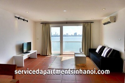 Spacious and Beautiful Lake view Two bedroom Apartment Rental in Yen Phu str, Tay Ho