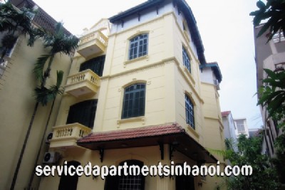 Spacious Five Bedroom Villa with a nice courtyard for rent in Dang Thai Mai str, Tay Ho