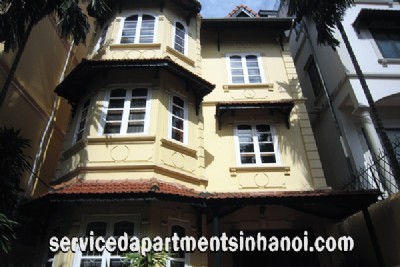 Spacious Four Bdrm Villa Rental in To Ngoc Van str, Tay Ho, Large garden, Garage for Car