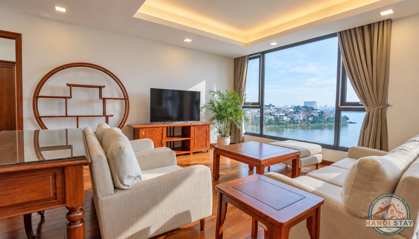 Stunning 2 Bedroom Lake View Apartment on Xuan Dieu Street, Tay Ho, Hanoi 4