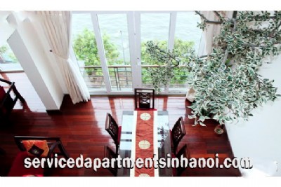 Stunning Duplex Two Bedroom Apartment for rent in Thuy Khue, Tay Ho, Beautiful Lakeview