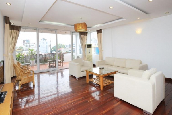 Super Bright & Spacious Two Bedroom Property For Rent in Truc Bach Area, Ba Dinh, Big Balcony
