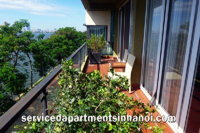 Three bedroom Apartment Facing to The lake with Lovely Balcony in Tay Ho