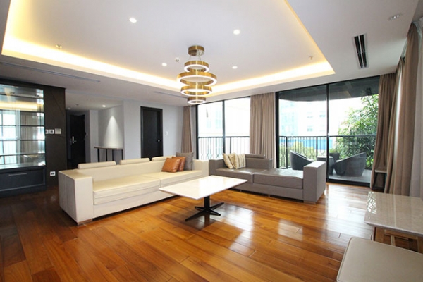 *Very Central Luxury 03 BR Apartment Rental in Hoan Kiem District, Outdoor Balcony*