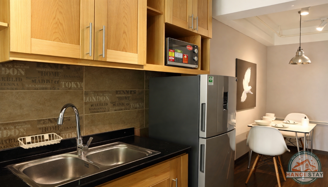 Very Modern Apartment For rent in Van Cao street, Ba Dinh, Nice Design 5