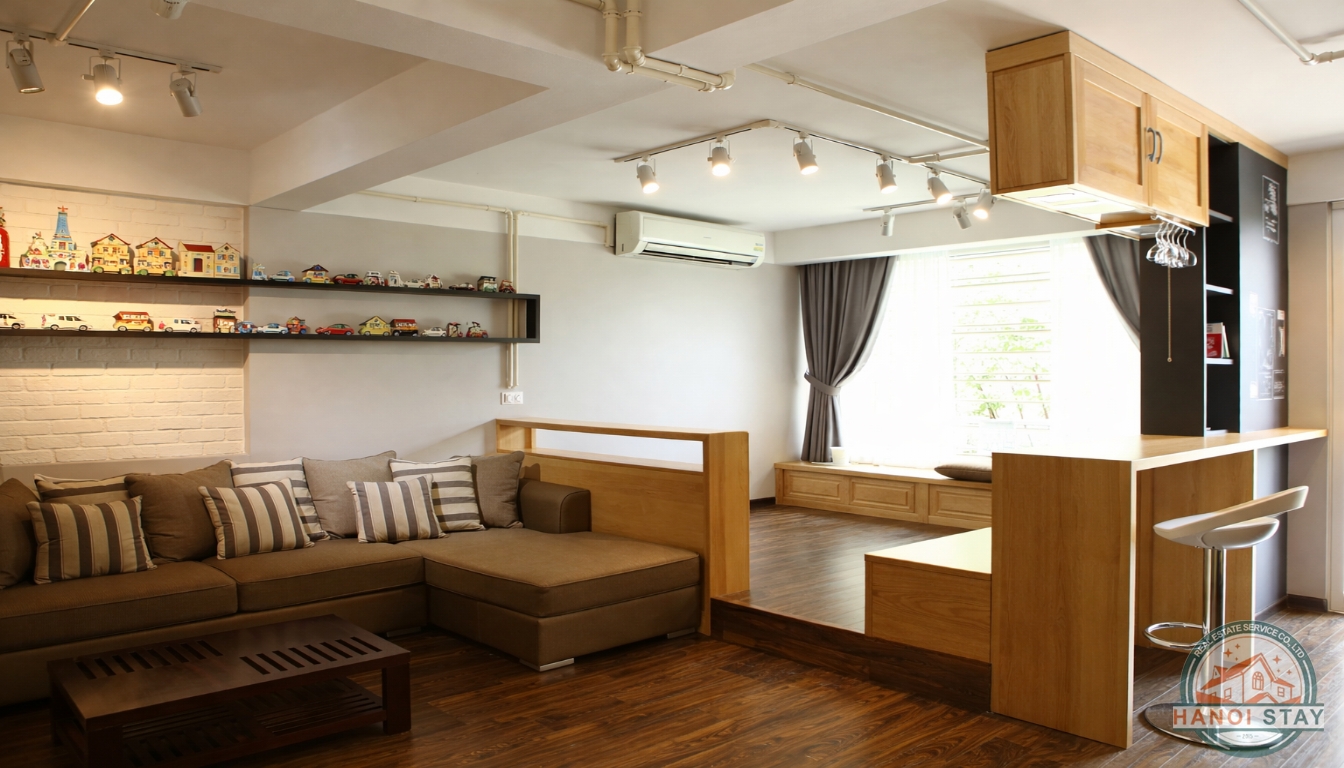 Very Modern Apartment For rent in Van Cao street, Ba Dinh, Nice Design 8