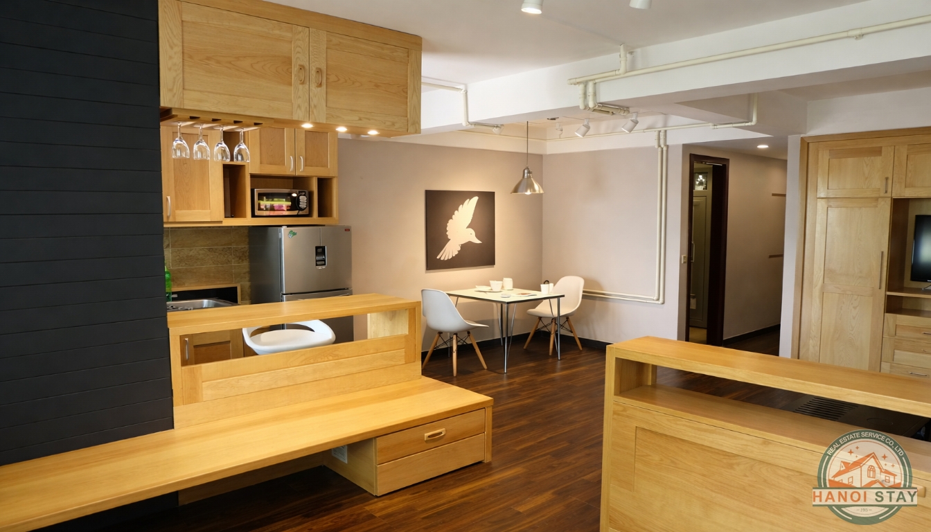 Very Modern Apartment For rent in Van Cao street, Ba Dinh, Nice Design 11