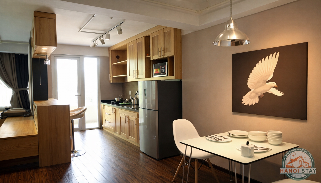 Very Modern Apartment For rent in Van Cao street, Ba Dinh, Nice Design 13