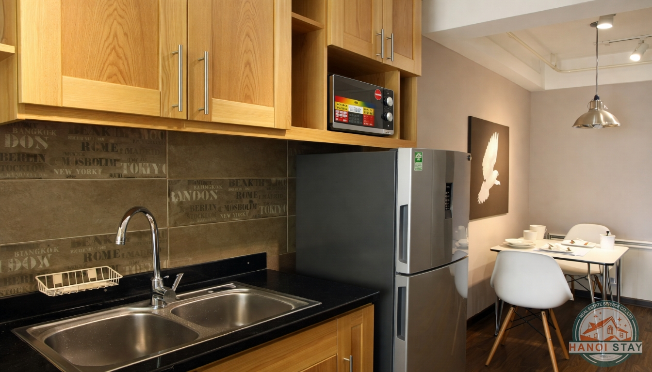 Very Modern Apartment For rent in Van Cao street, Ba Dinh, Nice Design 4