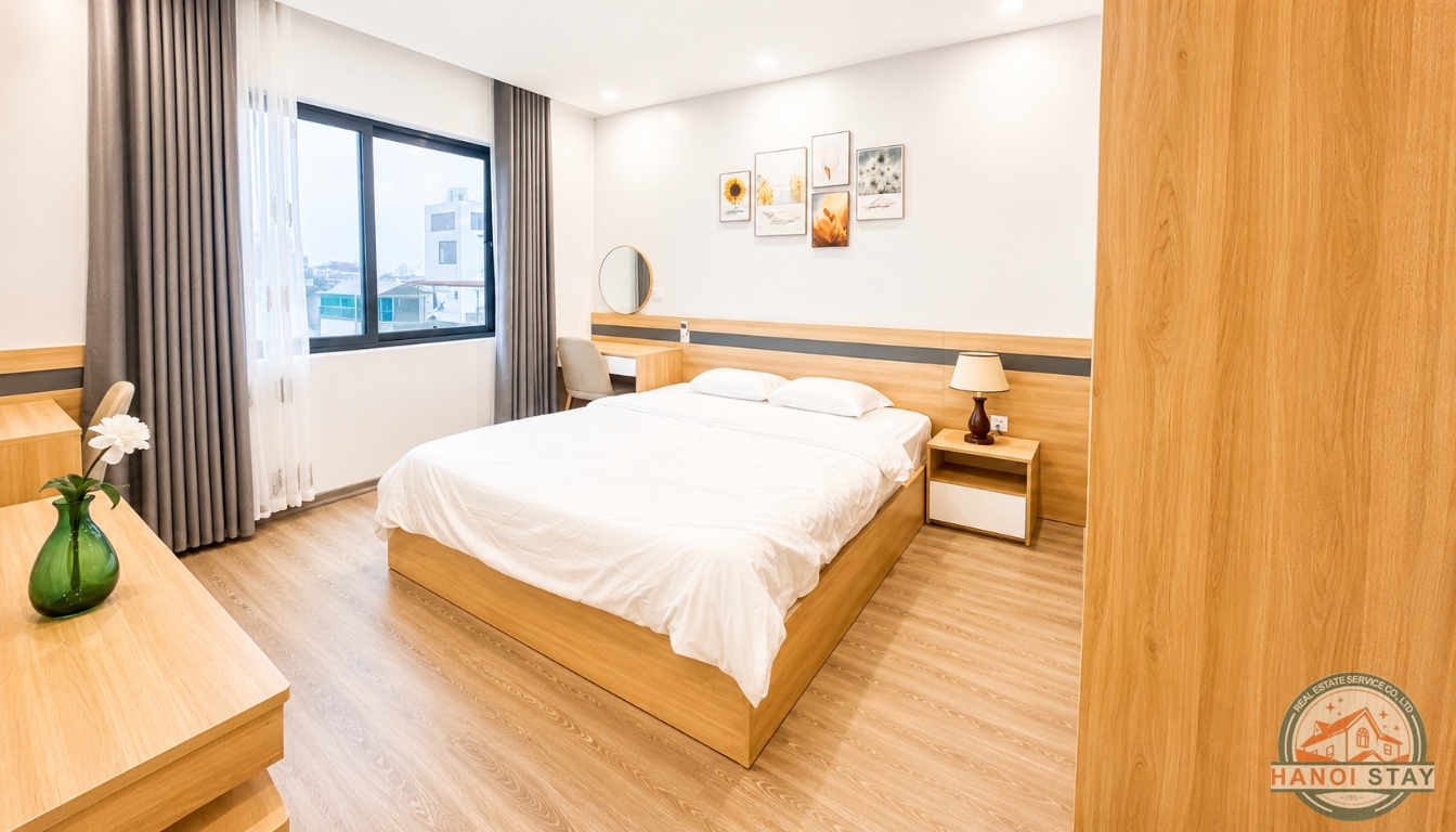 VERY NICE 1 BR APARTMENT FOR RENT NEAR TRINH CONG SON STR, TAY HO, FREE GYM 5