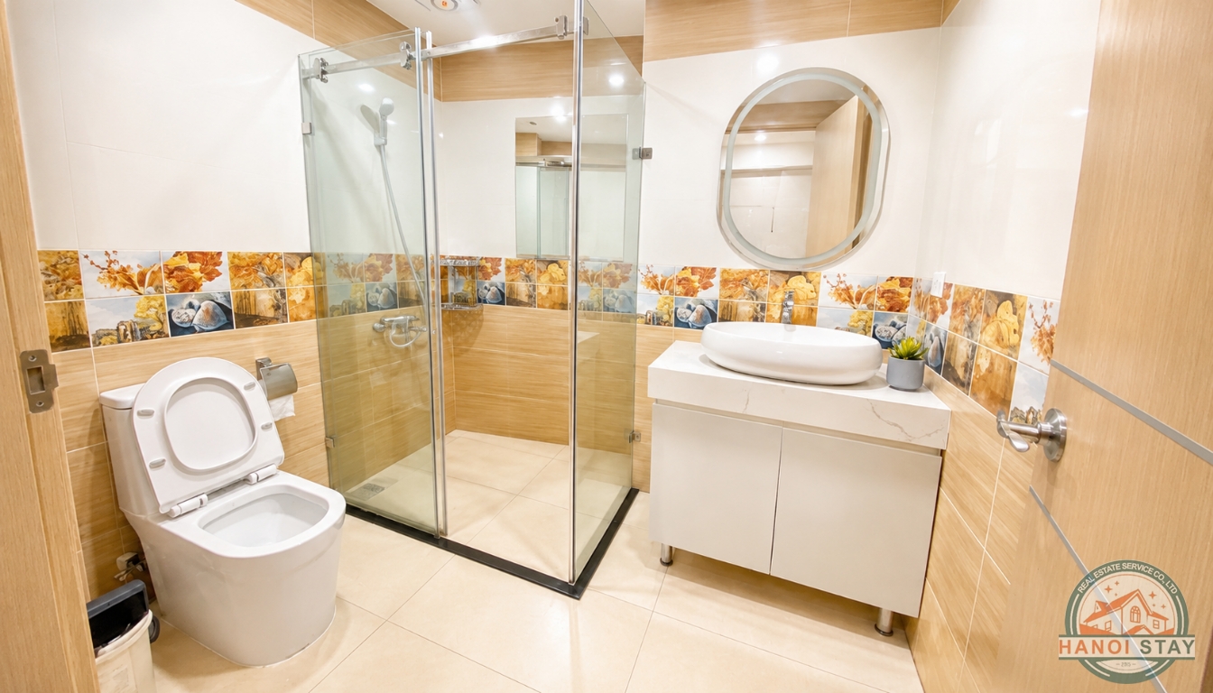 VERY NICE 1 BR APARTMENT FOR RENT NEAR TRINH CONG SON STR, TAY HO, FREE GYM 7