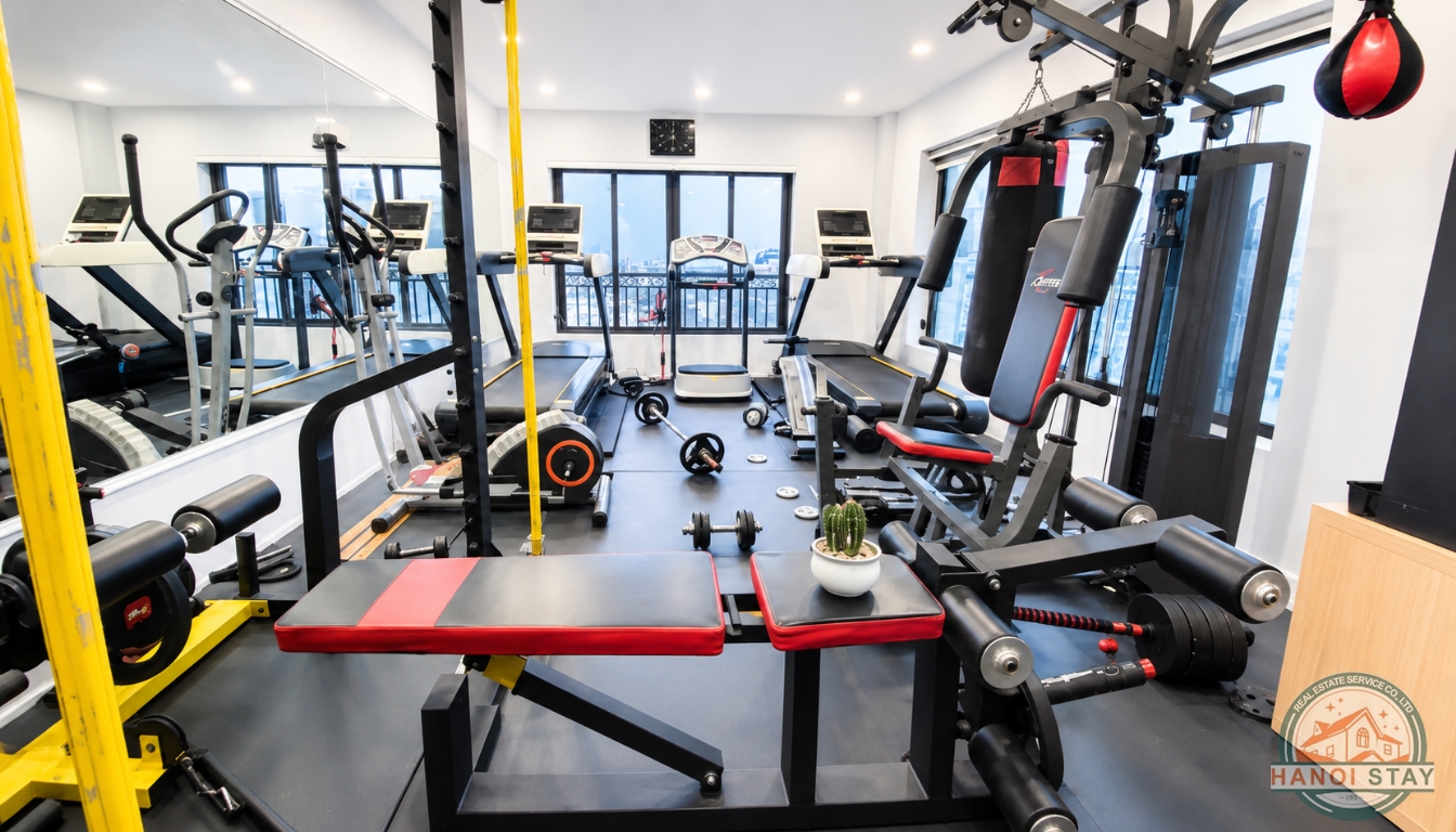 VERY NICE 1 BR APARTMENT FOR RENT NEAR TRINH CONG SON STR, TAY HO, FREE GYM 8