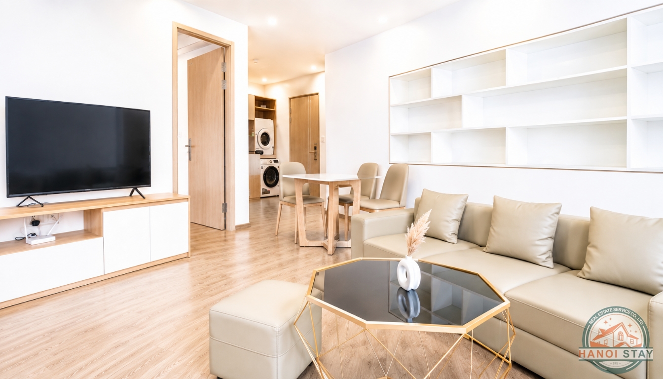 VERY NICE 1 BR APARTMENT FOR RENT NEAR TRINH CONG SON STR, TAY HO, FREE GYM 1