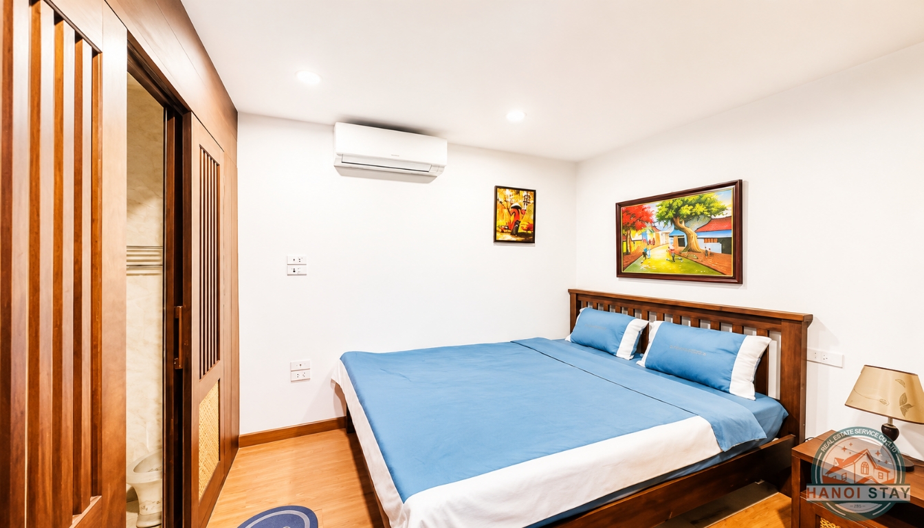 Your Own Private Bright Two Bedroom Apartment Rental in Xuan Dieu street, Tay Ho 4