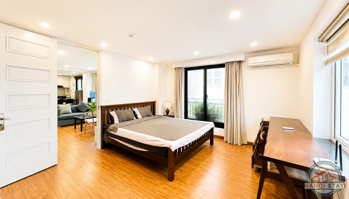 Your Own Private Bright Two Bedroom Apartment Rental in Xuan Dieu street, Tay Ho 8