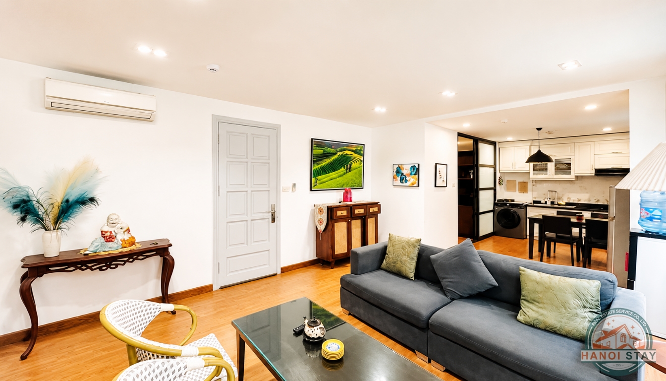 Your Own Private Bright Two Bedroom Apartment Rental in Xuan Dieu street, Tay Ho 10