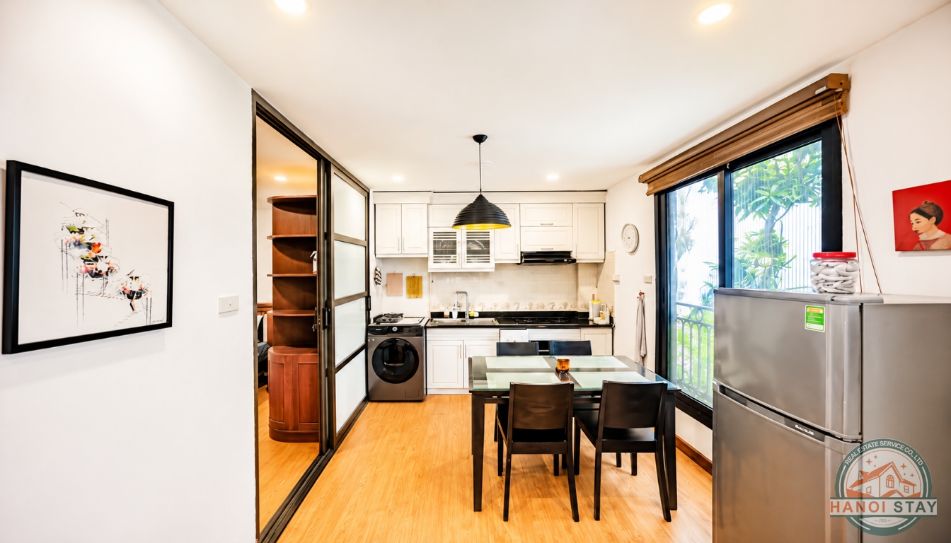 Your Own Private Bright Two Bedroom Apartment Rental in Xuan Dieu street, Tay Ho 12